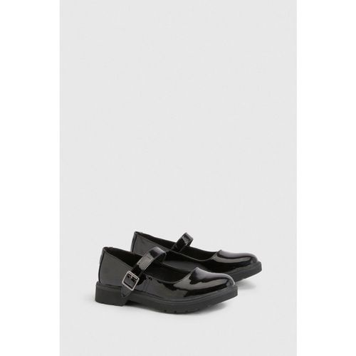 Boohoo Womens Patent Stitch Detail Mary Janes - Black