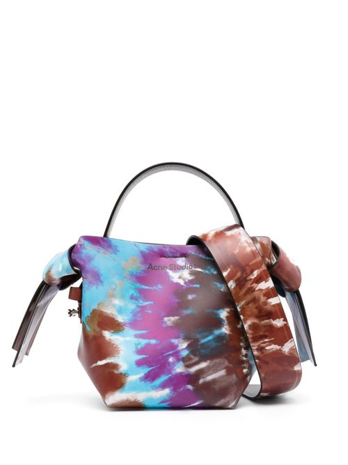 Tie-dye knotted tote bag - Brown