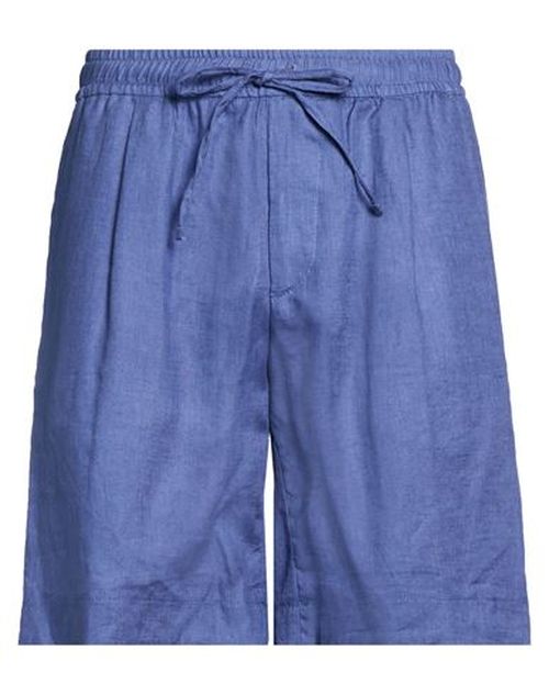 Man Shorts & Bermuda Shorts Blue Size 32 Linen