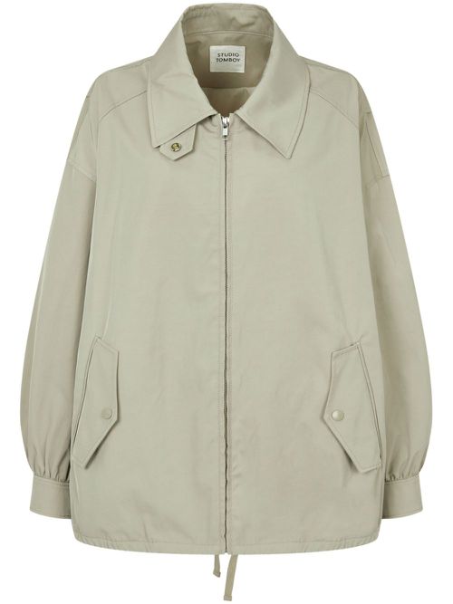 Zip-up oversized jacket - Neutrals