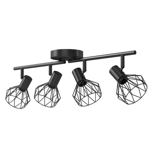EMITTO 3-4 Way Ceiling Spotlight Adjustable Kitchen Bar Spot Light LED E14 - 4 Way Black/E14 Socket