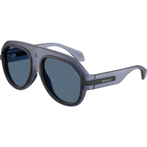 Moncler Unisex Moncler ME8012U FYNDER 502480 Sunglasses Injected Blue Light blue Pilot Norma