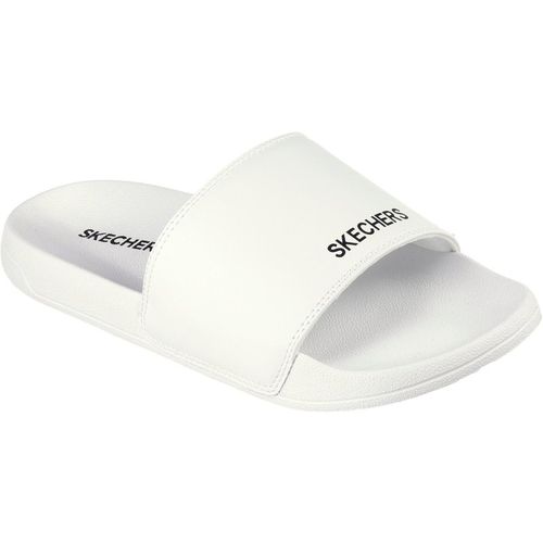 Skechers Mens Pool Sliders in White/Black