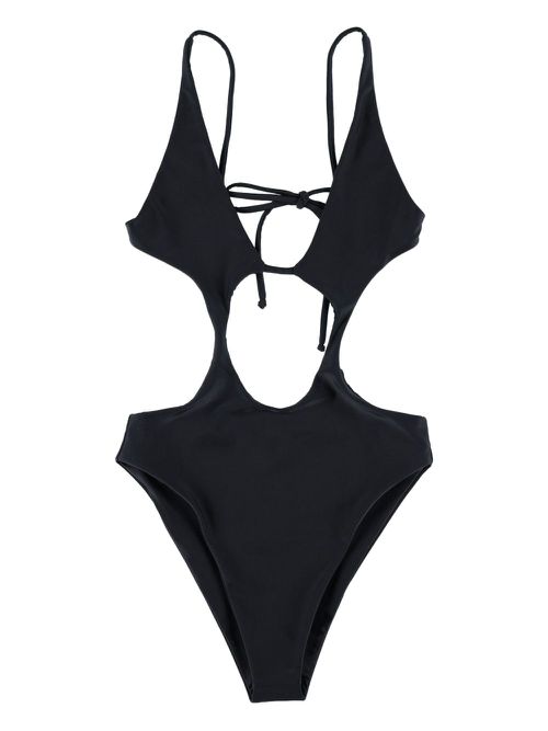 Cut-out swimsuit - Black