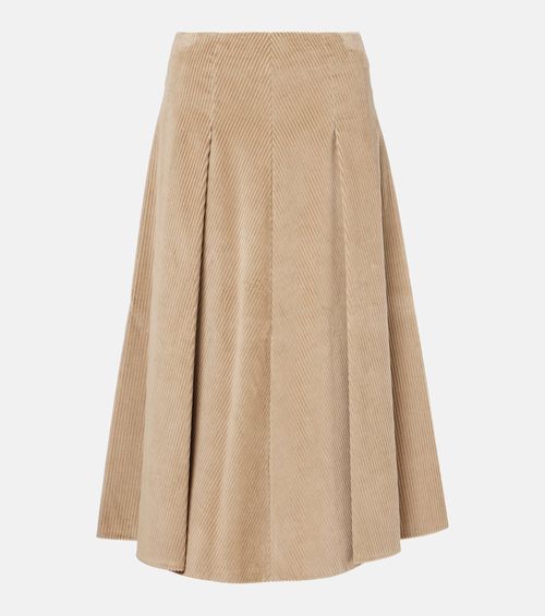 Cotton midi skirt