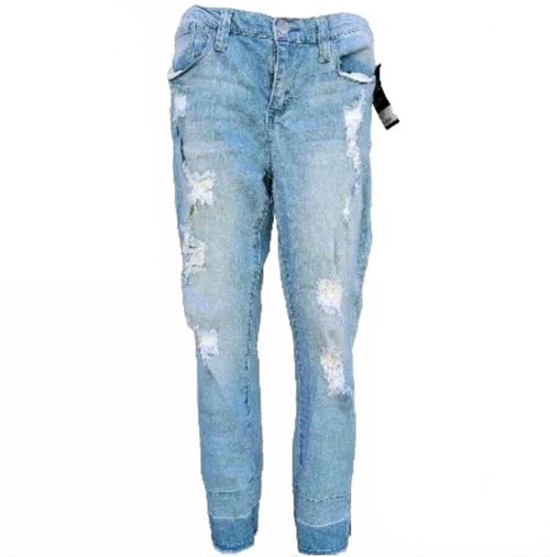 Women's Skinny Easy Fit Distressed Jeans In Light Wash