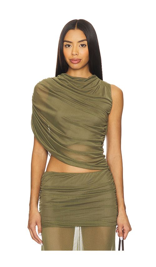 Amanda Uprichard Leo Top in Olive. XL. Also in XS, S