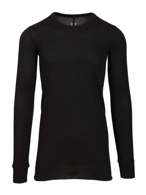Basic Long Sleeve Crewneck T-Shirt Black