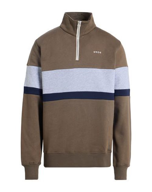 Man Sweatshirt Khaki Size S Cotton