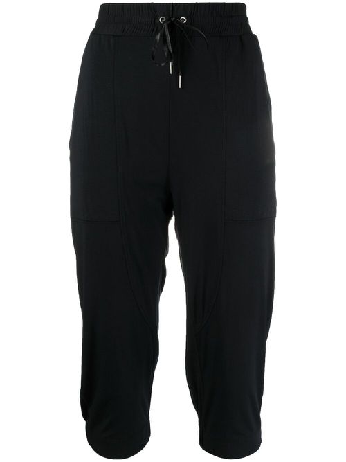 1990s drawstring-waist cropped trousers - Black