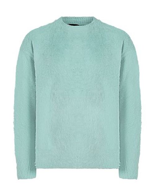 Man Sweater Turquoise Size 36 Cotton, Nylon, Elastane