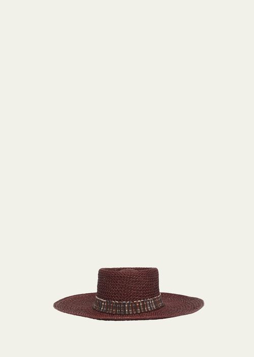 Hanae Straw Large-Brim Hat