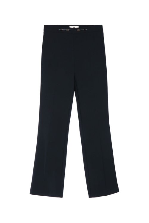 Wide-Leg Trousers — Black