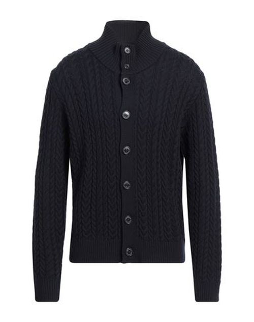 Brooksfield Man Cardigan Midnight blue Size 40 Wool