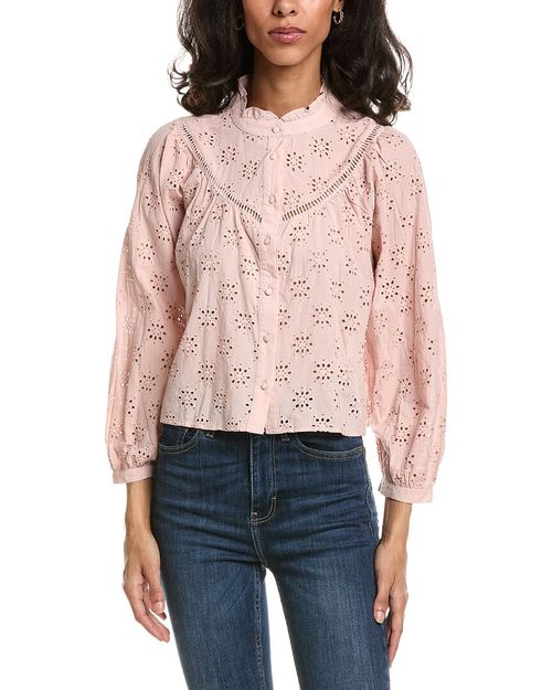 Eyelet Embroidered Top