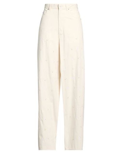 Woman Jeans Cream Size 6 Cotton