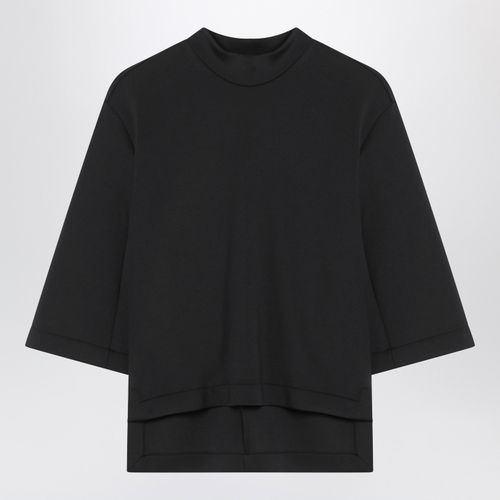 Moncler X Edward Enninful Black Top With Asymmetric He