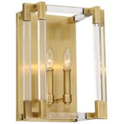 Metropolitan Prima Vista 2-Light Wall Sconce in Aged Antique Bra
