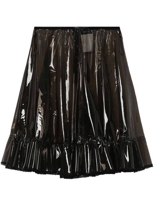 Ruffle-detailing skirt - Black