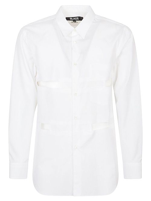 Cut-Out Cotton Shirt — White