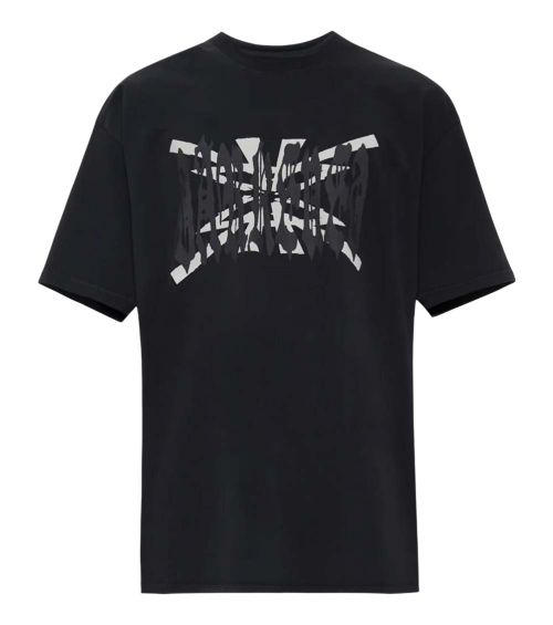 Black Graphic Crew Neck T-Shirt