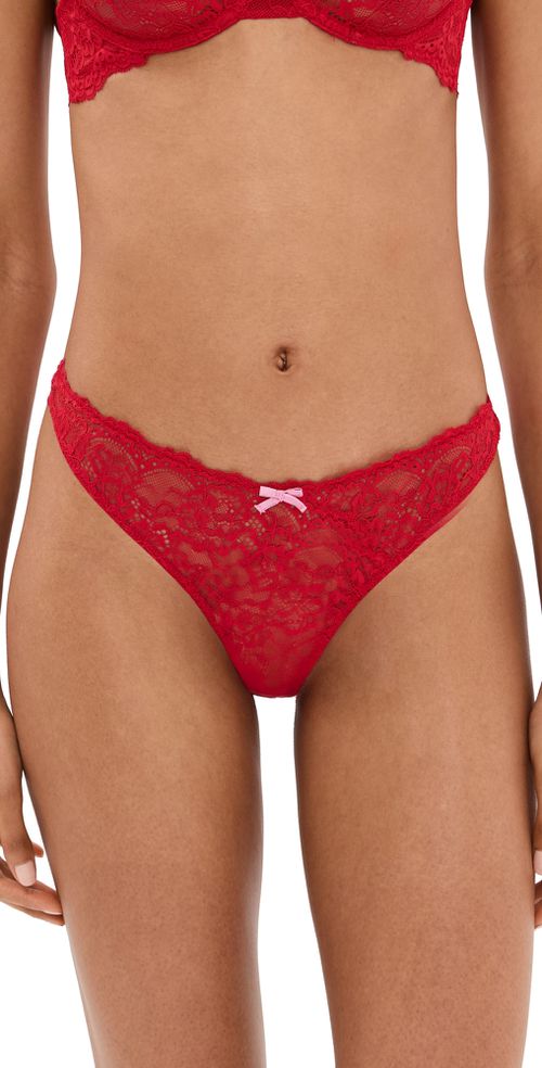 Bianca Lace Thong Rouge