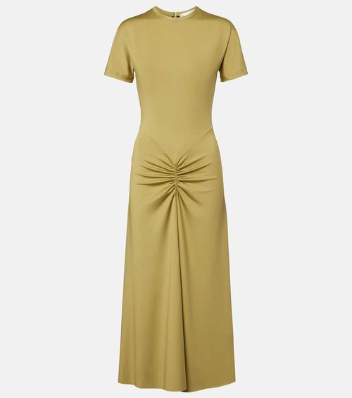 Gathered jersey T-shirt dress