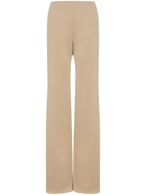 Wide-leg cady trousers - Neutrals