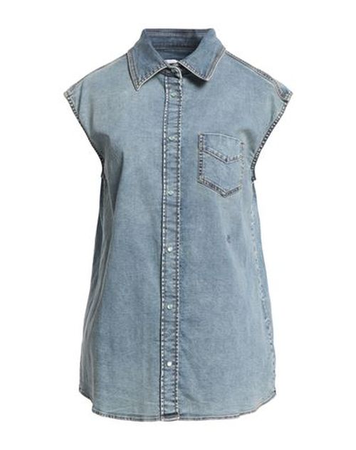 Jacob Cohёn Woman Denim shirt Blue Size 4 Cotton, Elastane