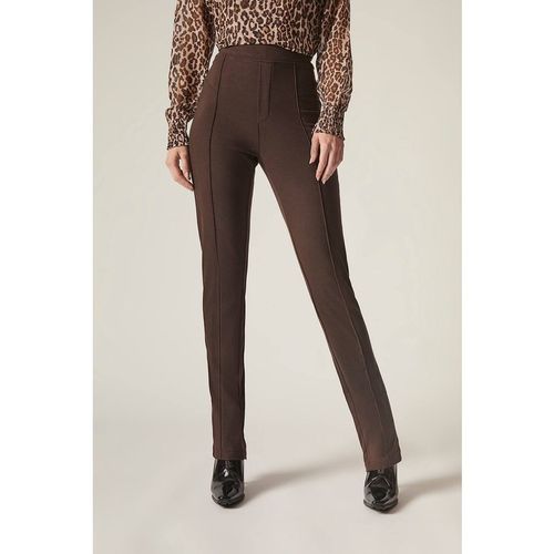 James Lakeland Women's Cigarette Trousers Brown in Dark Brown