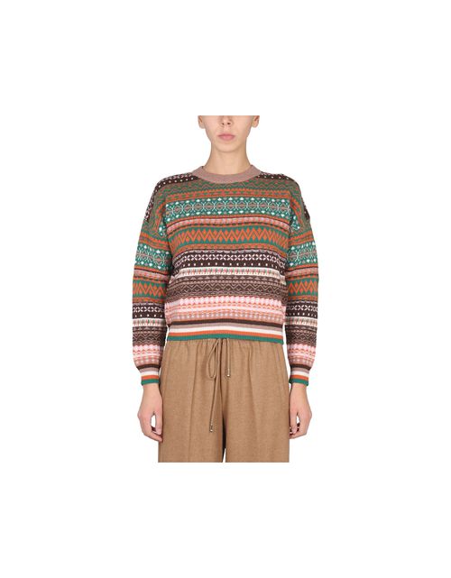 Pulls Multicolor Crewneck Sweater