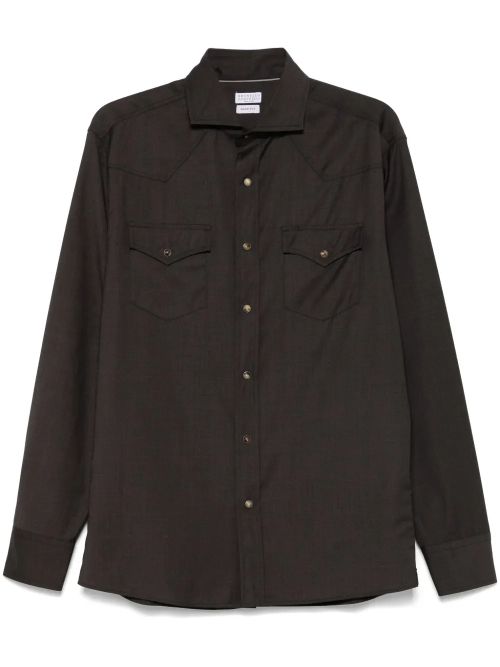Virgin Wool Shirt — Black