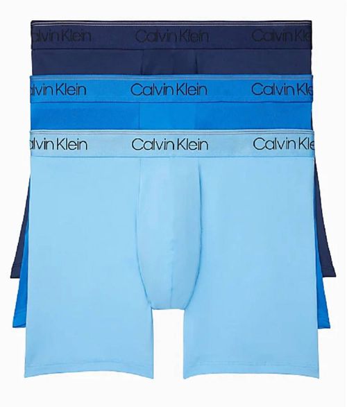 Men's 3-Pack Micro Stretch Boxer Briefs In Navy/artesianblue/blue Paradise