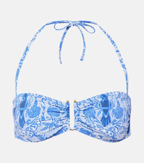 Lake Como printed bikini top