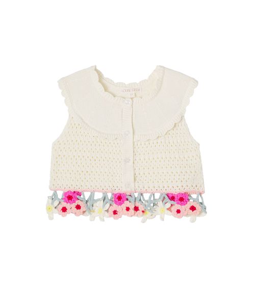 Elea embroidered cotton-blend sweater vest