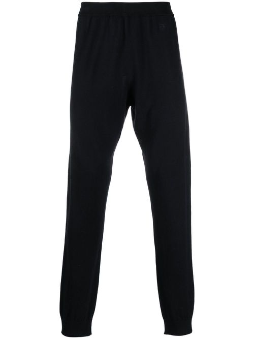 Jersey-knit track pants - Blue