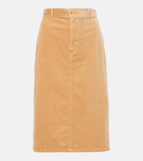 Cotton corduroy pencil skirt
