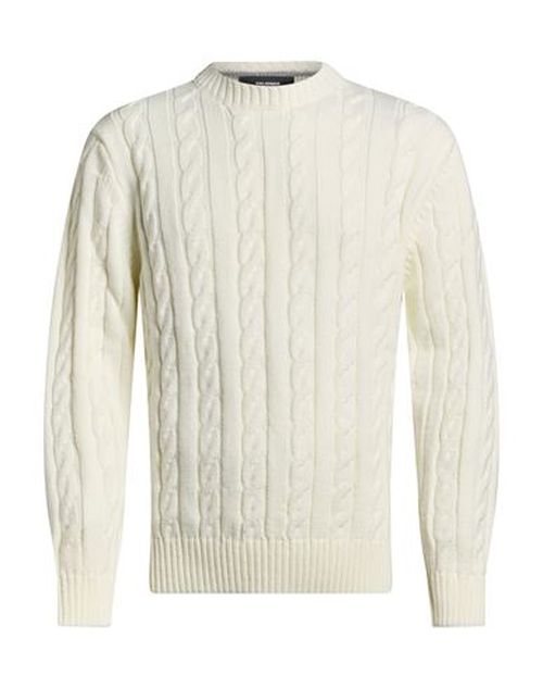 Man Sweater Ivory Size XL Wool, Acrylic