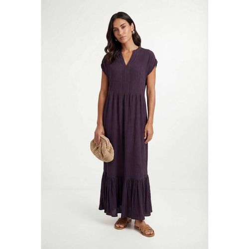 Wallis Summer Cheesecloth Maxi Dress In Navy