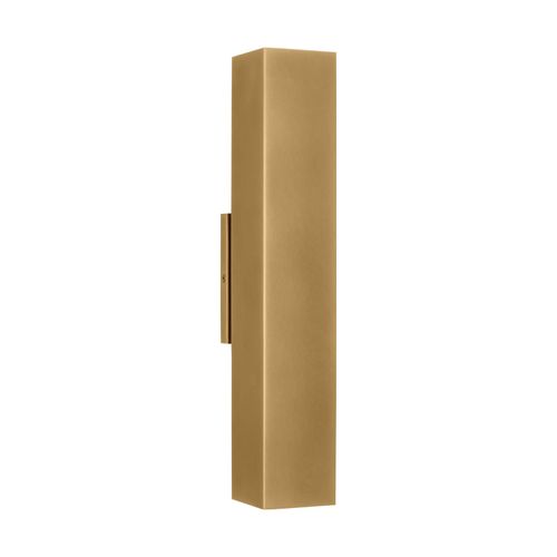 Natural Brass LED Outdoor Wall Mount from the Pressa Collection