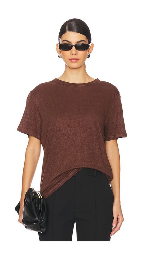 Sold Out NYC T-SHIRT THE LINEN PERFECT en Chocolate.  XS. Also en