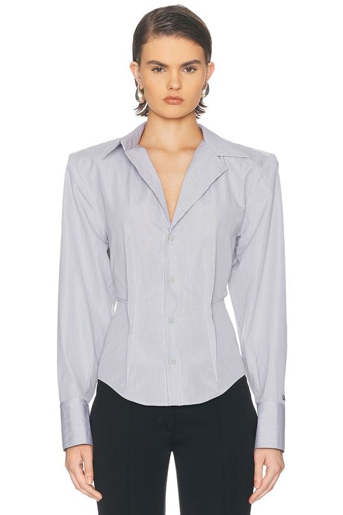 THE ATTICO Button Down Shirt in Multicolor - Grey. 36 also , 40