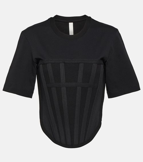 Corset cotton jersey T-shirt