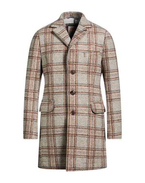 Man Coat Grey Size 38 Polyester, Acrylic, Virgin Wool, Elastane