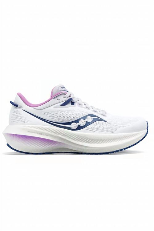 Women's Triumph 21 Running Shoes In White/indigo/lavendar