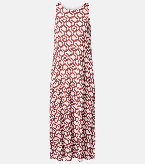 Paste printed midi dress