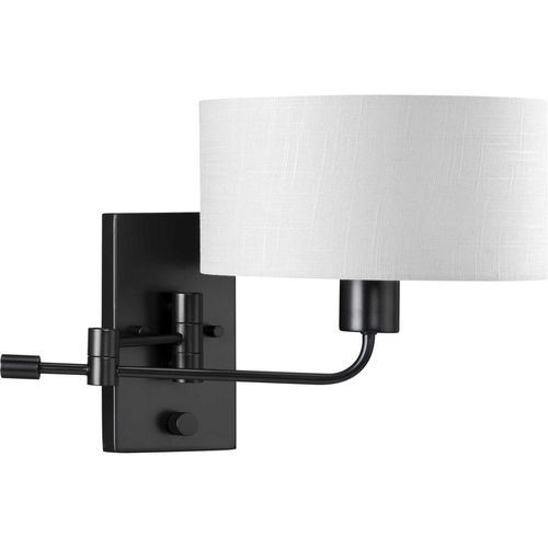 Matte Black One Light Wall Bracket from the Carrick Collection