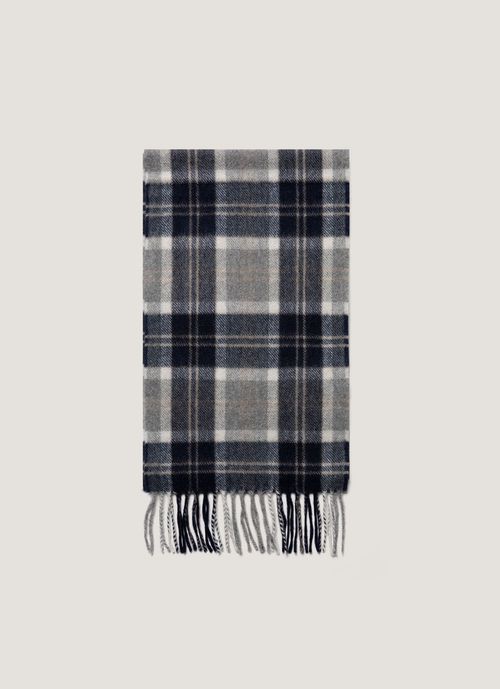 Cashmere Scarf in Navy Check One Size