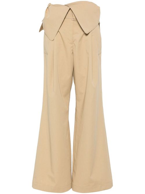 Foldover trench trousers - Brown
