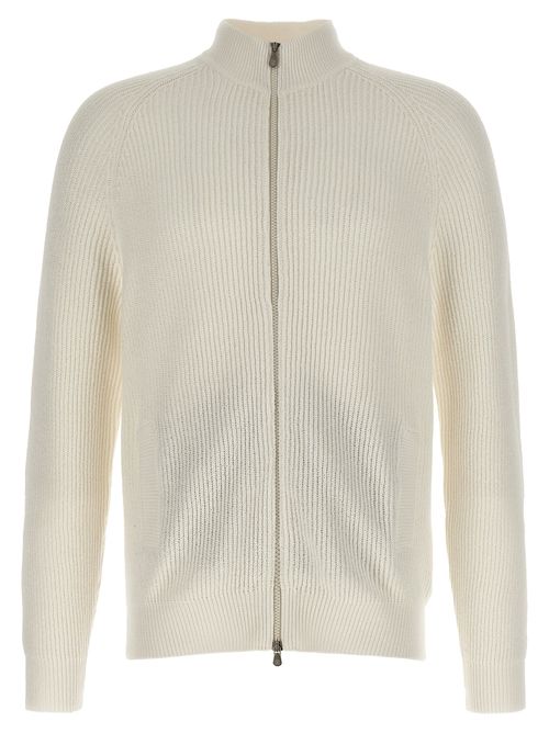 -Zip Sweater Maglioni Bianco-Uomo